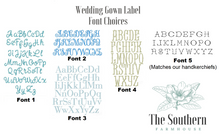 Load image into Gallery viewer, Linen Wedding Gown Labels
